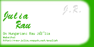 julia rau business card